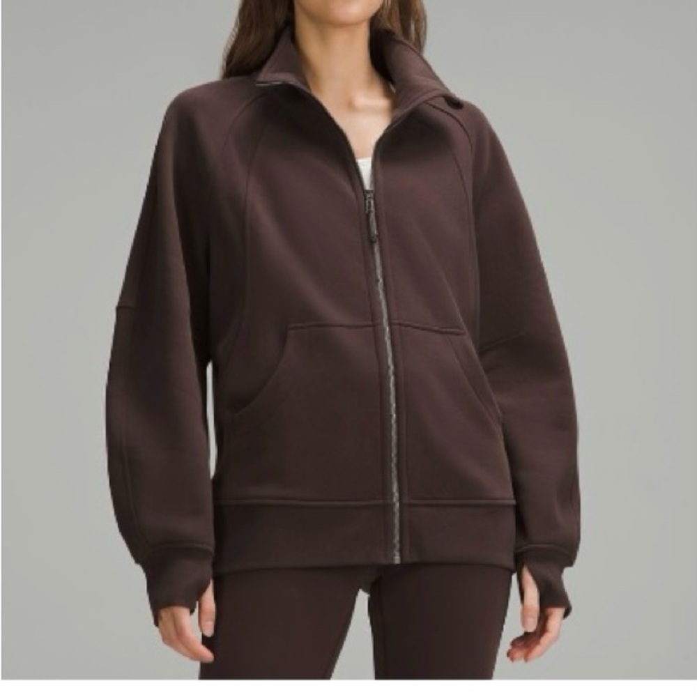 Lululemon Scuba Oversized Funnel Neck Full Zip - M/L - Espresso